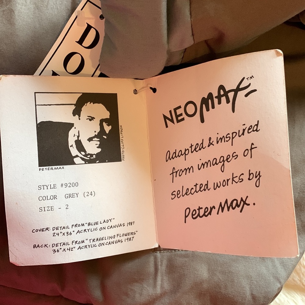 Peter Max NEOMAX collector jacket tags on serious offers only extremely rare NOS